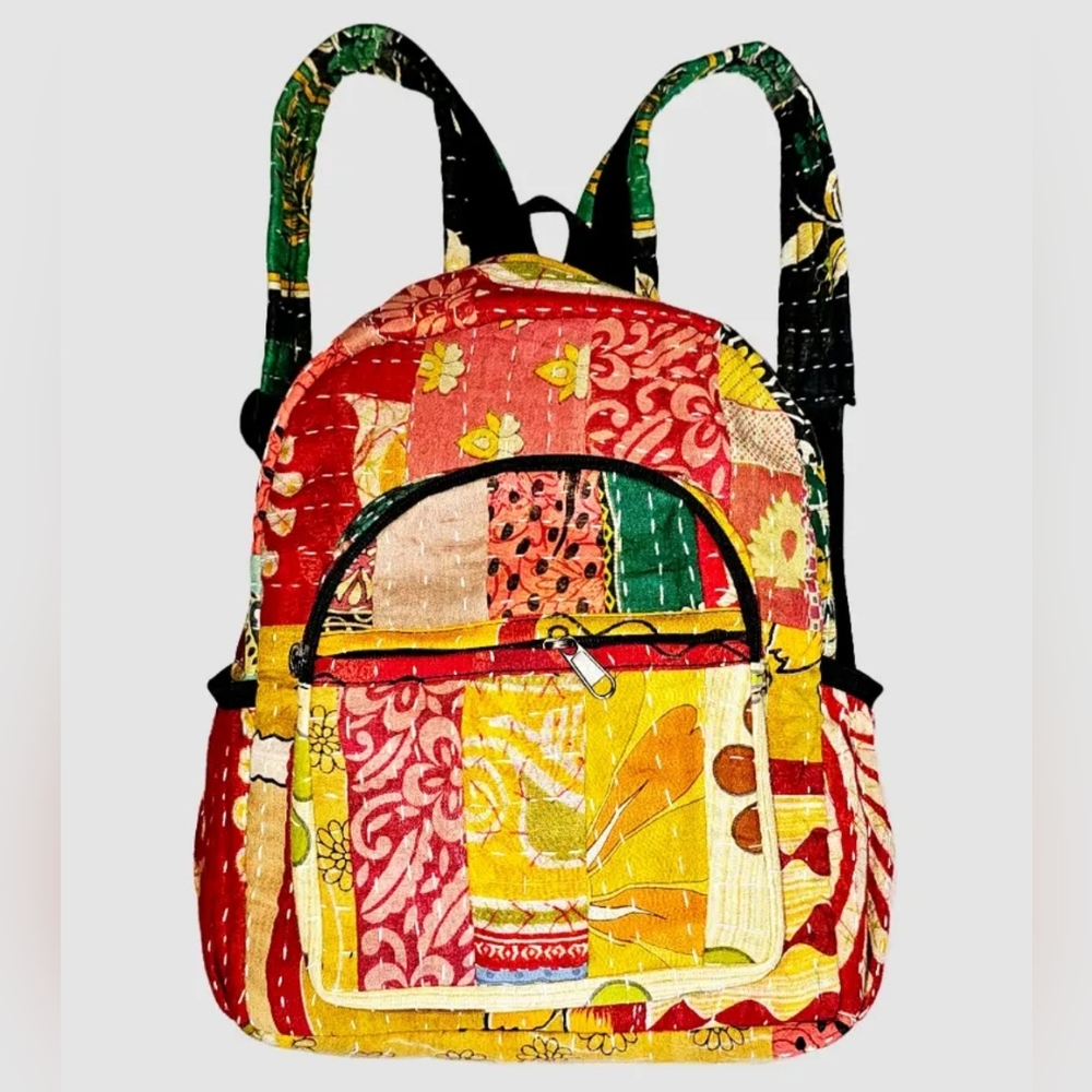 Colorful Patchwork Backpack Patterns Vary